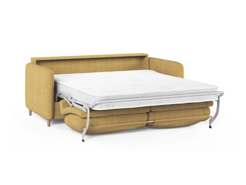 Simo 3-Sitzer Sofa mit Schlaffunktion, ausklappbar, aus Strukturierter Stoff in Gelb (BABEL YELLOW), 184x102 cm von Micadoni – Bild 4