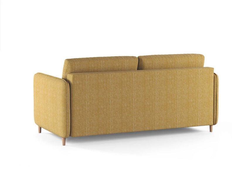 Simo 3-Sitzer Sofa mit Schlaffunktion, ausklappbar, aus Strukturierter Stoff in Gelb (BABEL YELLOW), 184x102 cm von Micadoni – Bild 5
