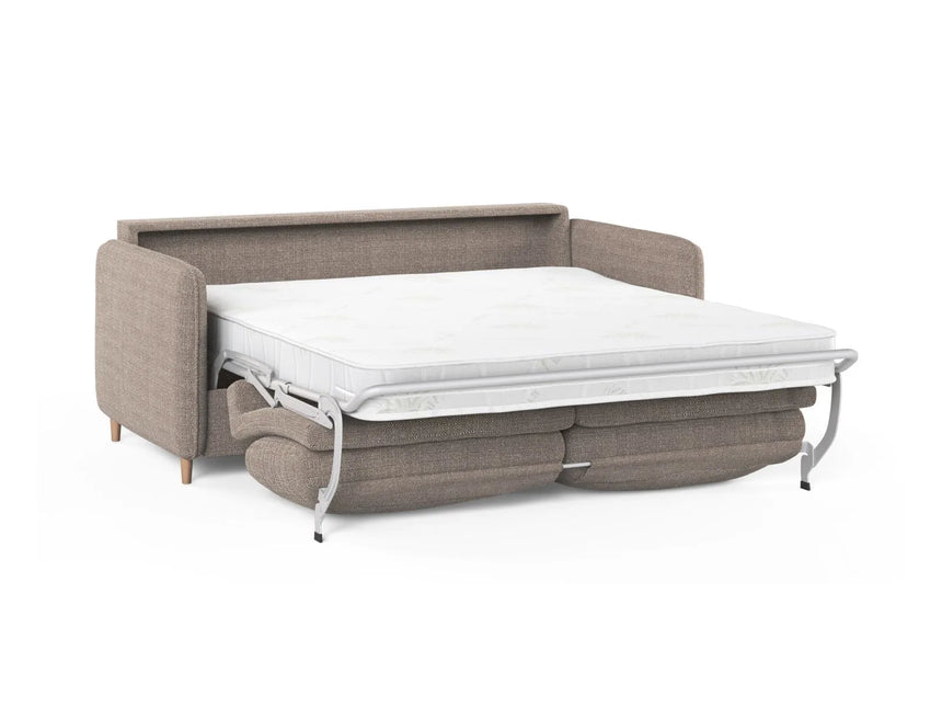 Simo 3-Sitzer Sofa mit Schlaffunktion, ausklappbar, aus Strukturierter Stoff in Hellbraun (BABEL TAUPE), 184x102 cm von Micadoni – Bild 4