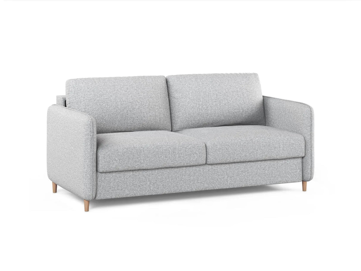 Simo 3-Sitzer Sofa mit Schlaffunktion, ausklappbar, aus Strukturierter Stoff in Hellgrau (BABEL LIGHT GREY), 184x102 cm von Micadoni – Bild 3