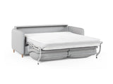 Simo 3-Sitzer Sofa mit Schlaffunktion, ausklappbar, aus Strukturierter Stoff in Hellgrau (BABEL LIGHT GREY), 184x102 cm von Micadoni – Bild 4
