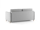 Simo 3-Sitzer Sofa mit Schlaffunktion, ausklappbar, aus Strukturierter Stoff in Hellgrau (BABEL LIGHT GREY), 184x102 cm von Micadoni – Bild 5