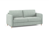 Simo 3-Sitzer Sofa mit Schlaffunktion, ausklappbar, aus Strukturierter Stoff in Minze (BABEL SAFIRA), 184x102 cm von Micadoni – Bild 3
