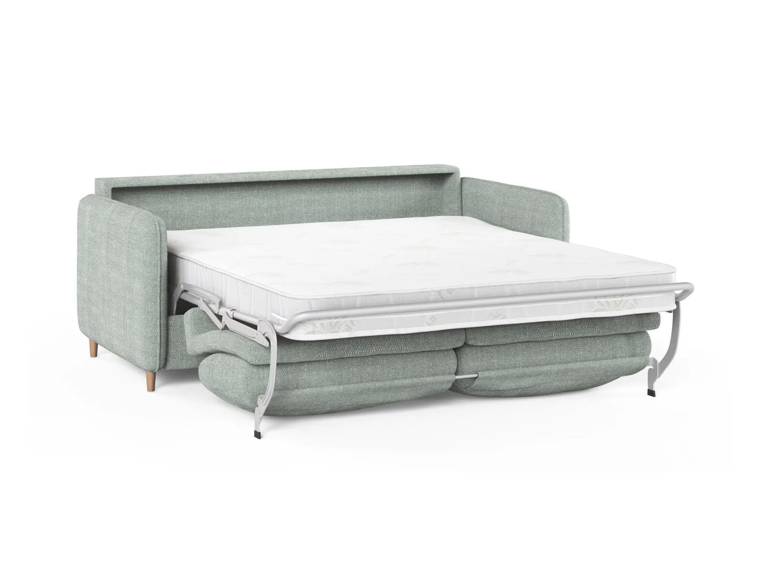 Simo 3-Sitzer Sofa mit Schlaffunktion, ausklappbar, aus Strukturierter Stoff in Minze (BABEL SAFIRA), 184x102 cm von Micadoni – Bild 4