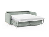 Simo 3-Sitzer Sofa mit Schlaffunktion, ausklappbar, aus Strukturierter Stoff in Minze (BABEL SAFIRA), 184x102 cm von Micadoni – Bild 4