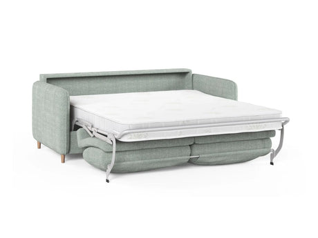 Simo 3-Sitzer Sofa mit Schlaffunktion, ausklappbar, aus Strukturierter Stoff in Minze (BABEL SAFIRA), 184x102 cm von Micadoni – Bild 4
