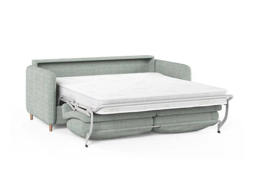 Simo 3-Sitzer Sofa mit Schlaffunktion, ausklappbar, aus Strukturierter Stoff in Minze (BABEL SAFIRA), 184x102 cm von Micadoni – Bild 4