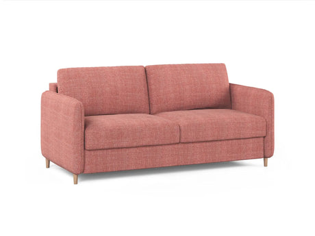 Simo 3-Sitzer Sofa mit Schlaffunktion, ausklappbar, aus Strukturierter Stoff in Red (BABEL RED), 184x102 cm von Micadoni – Bild 3