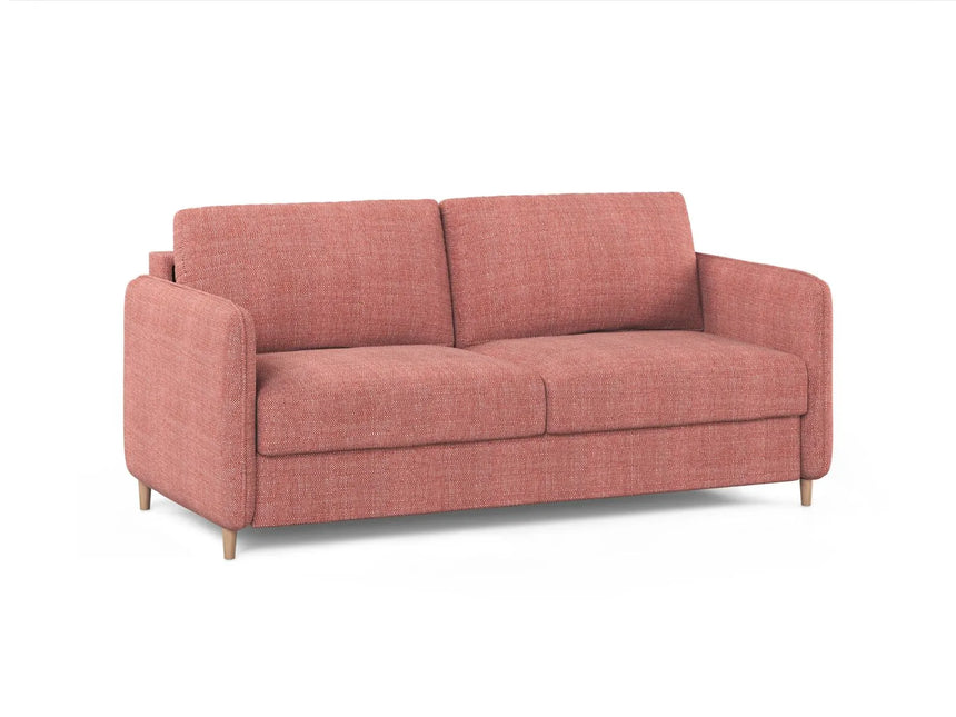 Simo 3-Sitzer Sofa mit Schlaffunktion, ausklappbar, aus Strukturierter Stoff in Red (BABEL RED), 184x102 cm von Micadoni – Bild 3