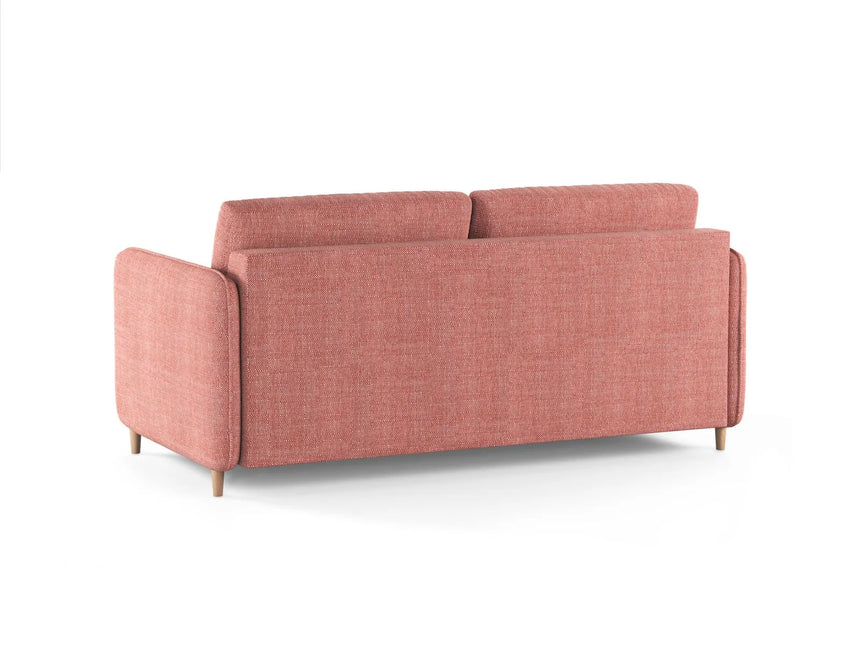Simo 3-Sitzer Sofa mit Schlaffunktion, ausklappbar, aus Strukturierter Stoff in Red (BABEL RED), 184x102 cm von Micadoni – Bild 5