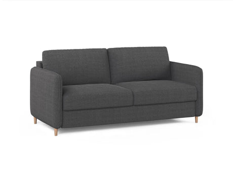 Simo 3-Sitzer Sofa mit Schlaffunktion, ausklappbar, aus Strukturierter Stoff in Schwarz (BABEL BLACK), 184x102 cm von Micadoni – Bild 3