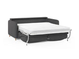 Simo 3-Sitzer Sofa mit Schlaffunktion, ausklappbar, aus Strukturierter Stoff in Schwarz (BABEL BLACK), 184x102 cm von Micadoni – Bild 4