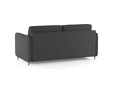 Simo 3-Sitzer Sofa mit Schlaffunktion, ausklappbar, aus Strukturierter Stoff in Schwarz (BABEL BLACK), 184x102 cm von Micadoni – Bild 5
