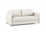 Simo 3-Sitzer Sofa mit Schlaffunktion, ausklappbar, aus Strukturierter Stoff in Weiß (BABEL WHITE), 184x102 cm von Micadoni – Bild 3