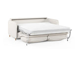 Simo 3-Sitzer Sofa mit Schlaffunktion, ausklappbar, aus Strukturierter Stoff in Weiß (BABEL WHITE), 184x102 cm von Micadoni – Bild 4