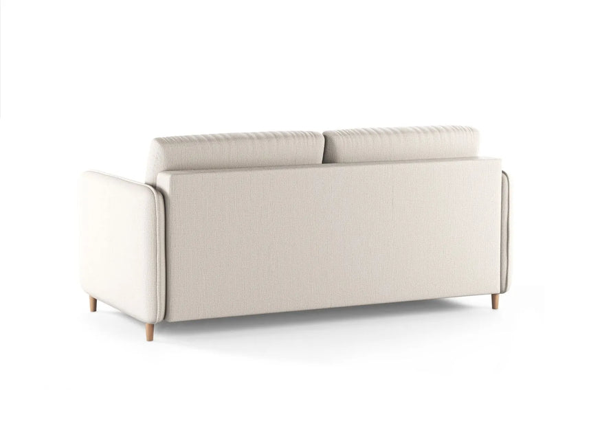 Simo 3-Sitzer Sofa mit Schlaffunktion, ausklappbar, aus Strukturierter Stoff in Weiß (BABEL WHITE), 184x102 cm von Micadoni – Bild 5