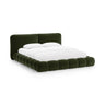 Solange Bett mit Kopfteil und Stauraum aus Samt in Armeegrün (Magic Velvet 2295), 200x200 cm von Micadoni – Bild 1