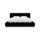 Solange Bett mit Kopfteil und Stauraum aus Samt in Schwarz (Magic Velvet 2219), 160x200 cm von Micadoni – Bild 5