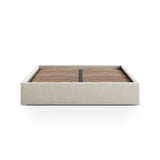 Susan Bett mit Stauraum aus Samt in Dunkelbeige (Bluvel 30), 200x200 cm von Micadoni – Bild 1