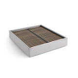 Susan Bett mit Stauraum aus Samt in Silber (Bluvel 03), 140x200 cm von Micadoni – Bild 3