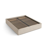 Susan Bett mit Stauraum aus Strukturierter Stoff in Cappuccino (Moly 11), 160x200 cm von Micadoni – Bild 3