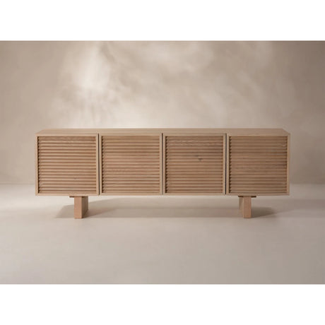 TV-Schrank mit Eichenholzplatte Aires, 160x40x54 cm von Micadoni – Produktbild 4