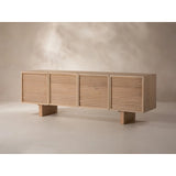 TV-Schrank mit Eichenholzplatte Aires, 160x40x54 cm von Micadoni – Produktbild 6