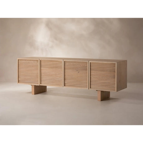 TV-Schrank mit Eichenholzplatte Aires, 160x40x54 cm von Micadoni – Produktbild 6