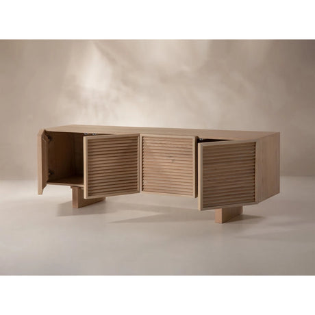 TV-Schrank mit Eichenholzplatte Aires, 160x40x54 cm von Micadoni – Produktbild 7