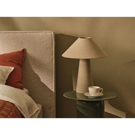 Tischleuchte mit Lampenschirm aus Leinen, 46cm von Micadoni – Produktbild 2
