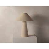 Tischleuchte mit Lampenschirm aus Leinen, 46cm von Micadoni – Produktbild 4