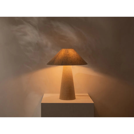 Tischleuchte mit Lampenschirm aus Leinen, 46cm von Micadoni – Produktbild 6