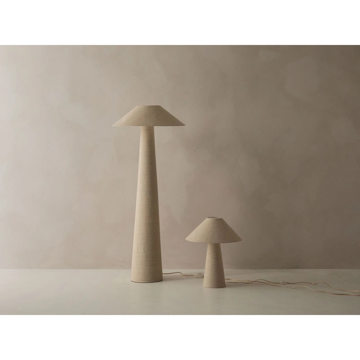 Tischleuchte mit Lampenschirm aus Leinen, 46cm von Micadoni – Produktbild 7