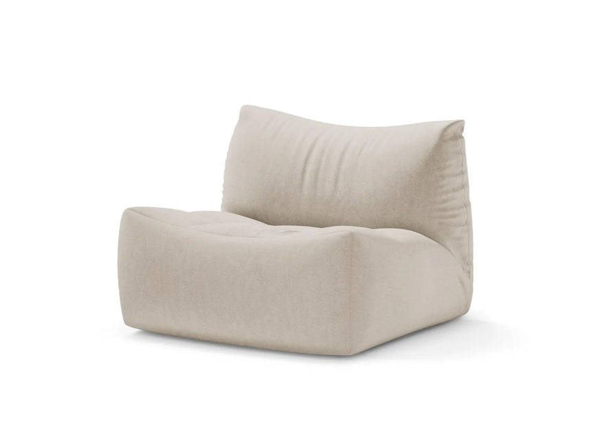Tove Sessel aus Samt in Leichtes Beige (Casino Pearl), 97x83 cm von Micadoni – Bild 4