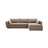 Velvet Right Corner Sofa With Bed Function And Box, "Kaelle", 4 Seats, Cappuccino, 252x165x87
Made in Europe von Micadoni – Bild 1