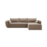 Velvet Right Corner Sofa With Bed Function And Box, "Kaelle", 4 Seats, Cappuccino, 252x165x87
Made in Europe von Micadoni – Bild 1