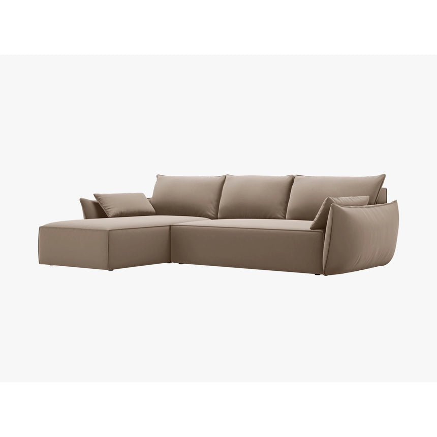 Velvet Right Corner Sofa With Bed Function And Box, "Kaelle", 4 Seats, Cappuccino, 252x165x87
Made in Europe von Micadoni – Bild 7