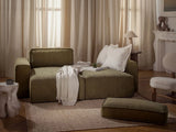 Victor 3-Sitzer Ecksofa, Linke Seite, ausziehbar mit Schlaffunktion und Bettkasten, aus Samt in Blue (Paris Dark Blue), 246x148 cm von Micadoni – Bild 3