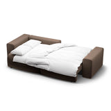 Victor 3-Sitzer Ecksofa, Linke Seite, ausziehbar mit Schlaffunktion und Bettkasten, aus Samt in Schokolade (Paris Chocolate), 246x148 cm von Micadoni – Bild 7