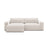 Victor 3-Sitzer Ecksofa, Linke Seite, ausziehbar mit Schlaffunktion und Bettkasten, aus Samt oder Strukturstoff, 246x148 cm von Micadoni – Bild 1