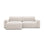 Victor 3-Sitzer Ecksofa, Linke Seite, ausziehbar mit Schlaffunktion und Bettkasten, aus Samt oder Strukturstoff, 246x148 cm von Micadoni – Bild 1