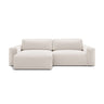 Victor 3-Sitzer Ecksofa, Linke Seite, ausziehbar mit Schlaffunktion und Bettkasten, aus Samt oder Strukturstoff, 246x148 cm von Micadoni – Bild 1