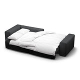 Victor 3-Sitzer Ecksofa, Linke Seite, ausziehbar mit Schlaffunktion und Bettkasten, aus Strukturierter Stoff in Anthrazit (Moly 97), 246x148 cm von Micadoni – Bild 7
