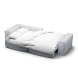 Victor 3-Sitzer Ecksofa, Linke Seite, ausziehbar mit Schlaffunktion und Bettkasten, aus Strukturierter Stoff in Hellgrau (Moly 70), 246x148 cm von Micadoni – Bild 7