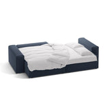 Victor 3-Sitzer Ecksofa, Linke Seite, ausziehbar mit Schlaffunktion und Bettkasten, aus Strukturierter Stoff in Königsblau (Moly 79), 246x148 cm von Micadoni – Bild 5