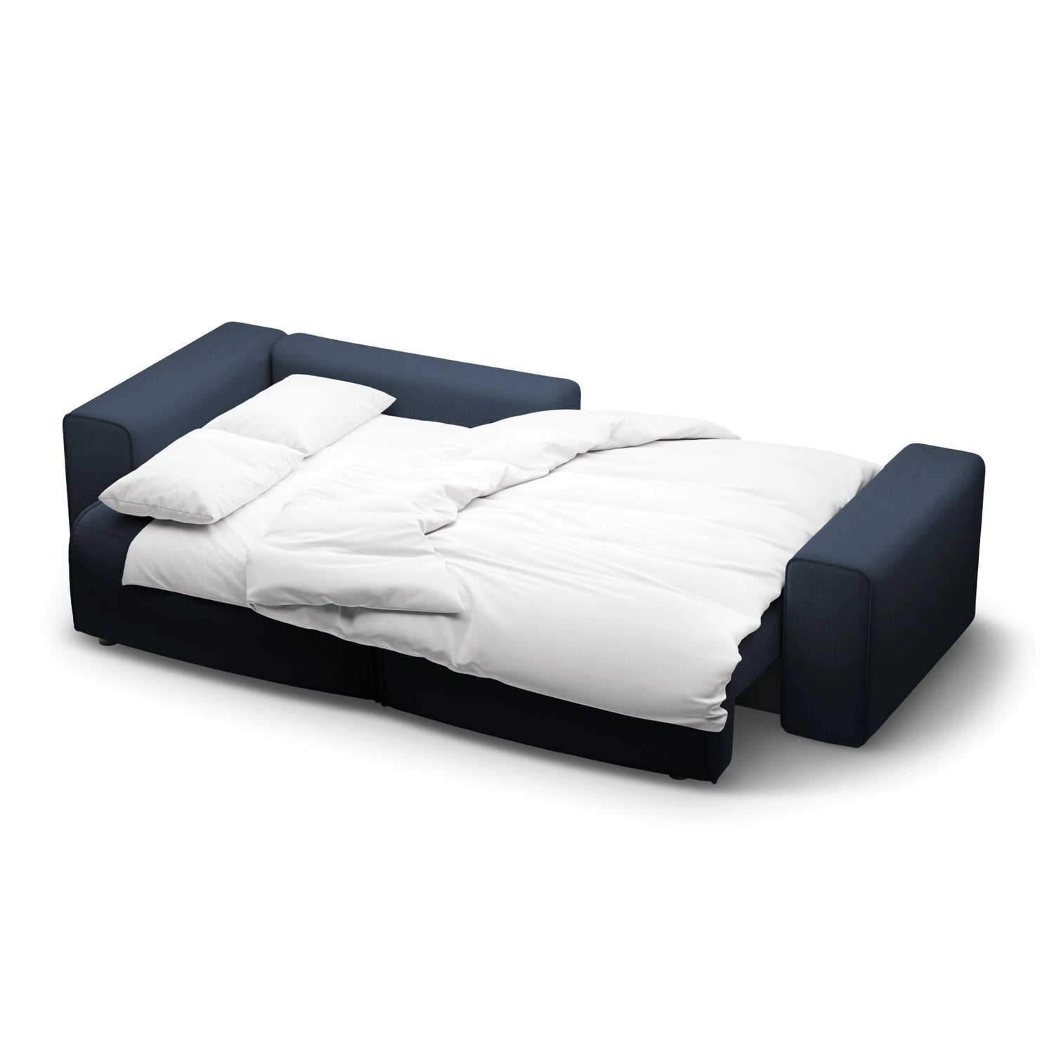 Victor 3-Sitzer Ecksofa, Linke Seite, ausziehbar mit Schlaffunktion und Bettkasten, aus Strukturierter Stoff in Königsblau (Moly 79), 246x148 cm von Micadoni – Bild 7