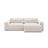 Victor 3-Sitzer Ecksofa, Rechte Seite, ausziehbar mit Schlaffunktion und Bettkasten, aus Samt oder Strukturstoff, 246x148 cm von Micadoni – Bild 1