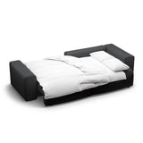Victor 3-Sitzer Ecksofa, Rechte Seite, ausziehbar mit Schlaffunktion und Bettkasten, aus Strukturierter Stoff in Anthrazit (Moly 97), 246x148 cm von Micadoni – Bild 7