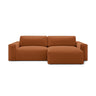 Victor 3-Sitzer Ecksofa, Rechte Seite, ausziehbar mit Schlaffunktion und Bettkasten, aus Strukturierter Stoff in Brick (Moly 54), 246x148 cm von Micadoni – Bild 1