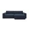 Victor 3-Sitzer Ecksofa, Rechte Seite, ausziehbar mit Schlaffunktion und Bettkasten, aus Strukturierter Stoff in Königsblau (Moly 79), 246x148 cm von Micadoni – Bild 1